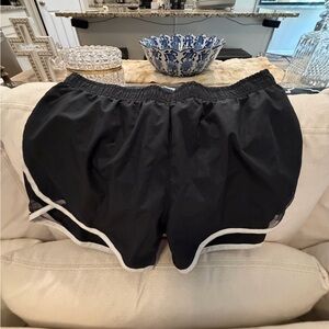 Chasse cheer  Black Athletic Shorts with White Trim
